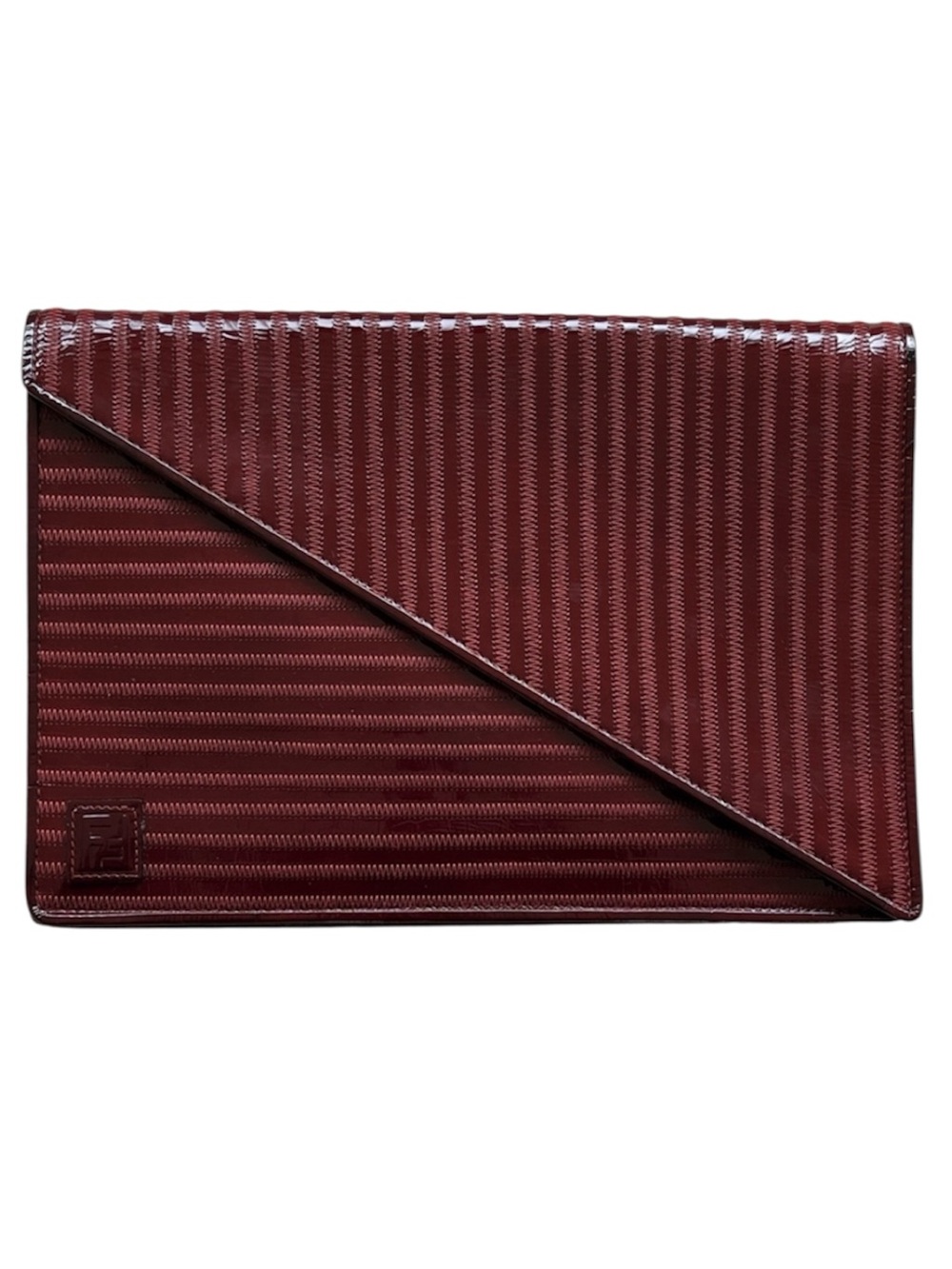 Fendi Bag. Fendi Crimson Patent Leather Envelope Clutch. Vintage Fendi Purse.